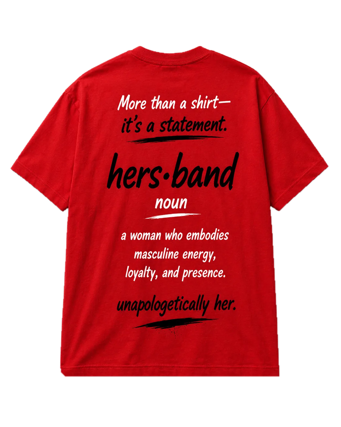 HERBANDZ tee in Red, back view