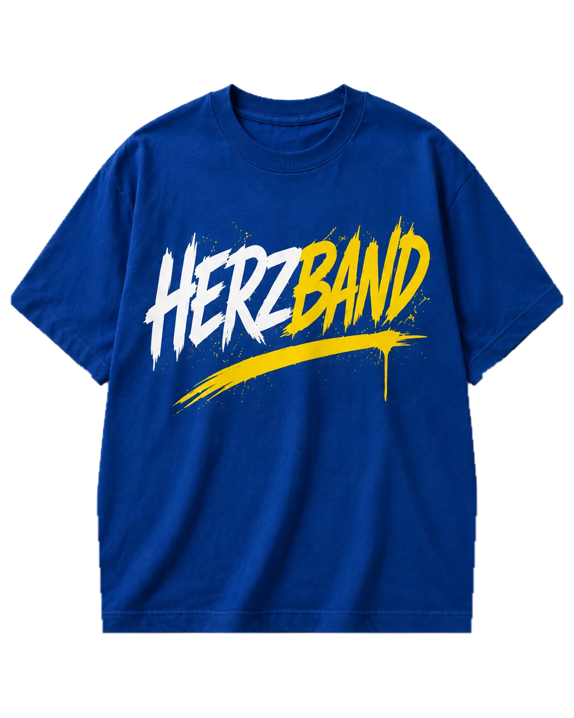 HERBANDZ Definition Tee in Royal Blue, front view with the chest wordmark